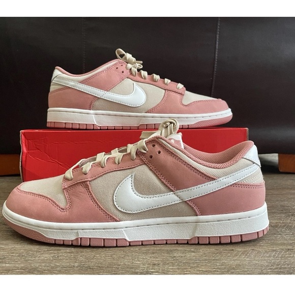 Nike Dunk Low Retro PRM Red Stardust Summit White Men's Sz